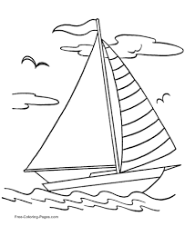 Cartoon plane train ship coloring page. Boat Coloring Pages