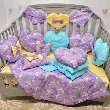 Crib Bedding Set Tinkerbell Hearts