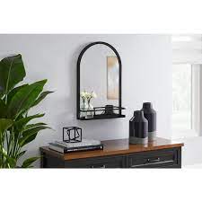 Modern Arched Black Framed Mirror