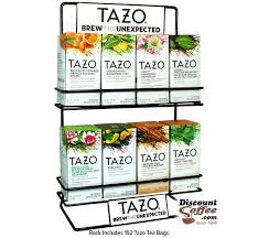tazo tea display rack filled metal 2