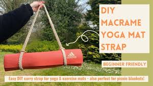 easy diy yoga mat strap macrame carry