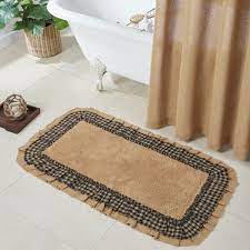 ruffled bath mat area rug