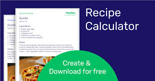 recipe card calculator create and