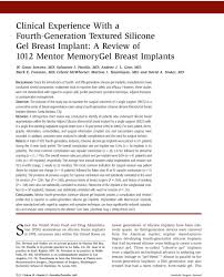 Clinical Experience With A Fourth Generation Textured