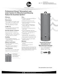 Professional Classic Atmospheric Gas Water Heaters For