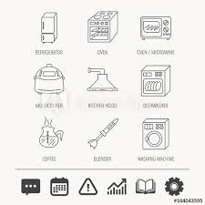 Microwave Oven Washing Machine And Blender Icons