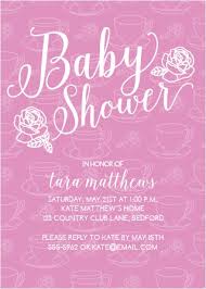 Tea Party Baby Shower Invitations Match Your Color Style Free