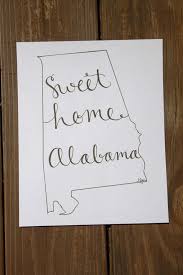 Sweet Home Alabama Hand Lettered