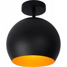 Bink 25 Black Ball Ceiling Lamp Lucide