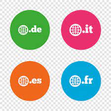 top level internet domain icons de it