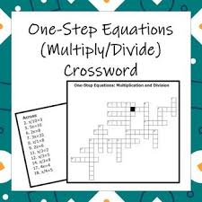 One Step Equations Multiplication And