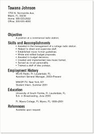 Example Resume Format for Internship Free Download