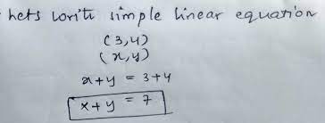 Linear Equation Of Two Variables