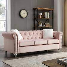 Luxurious Velvet Sofa With Tufted
