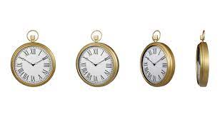 Gold Pocket Watch Wall Clock