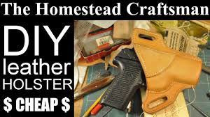 homemade leather gun holster and mag