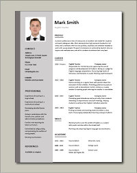 Maybe you would like to learn more about one of these? English Teacher Resume Template Cv Examples Teaching Academic School Tutor Job Description