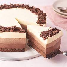 Triple Chocolate Mousse Cake Chocolate Mousse Layer Cake Recipe gambar png