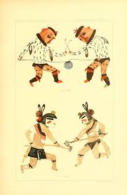 Native American Indian Culture  Navajo  Apache  and Hopi Indians English  Drawings from an      anthropology book of dolls  Tihus   representing kachinas 