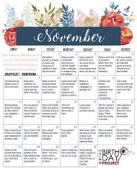 November Calendar Of Intentional Kindness The Birthday Project