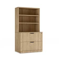 two drawer lateral file bookcase