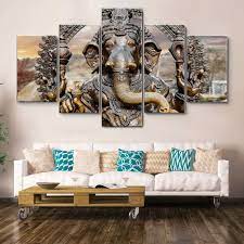Buy Hindu God Ganesha 5 Piece Canvas