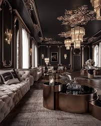 EXTRA LUXURY IN A CONTEMPORARY WAY | Black living room decor, Luxury living  room design, House design gambar png