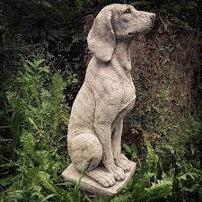 Hound Dog Stoneware Garden Ornament