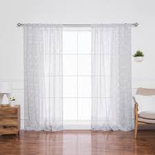 faux linen rod pocket sheer curtain
