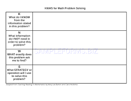 Preview Pdf Kwl Chart For Math Problem Solving 1