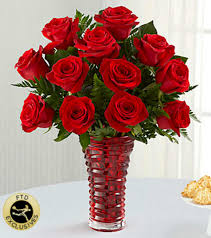 ftd in love with red roses bouquet