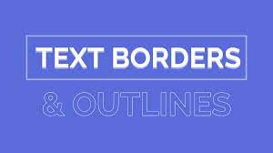 how to add a border or outline to text