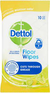 dettol floor antibacterial wipes citrus
