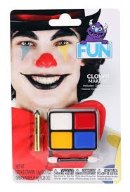 clown exclusive makeup kit uni blue orange red one size fun costumes