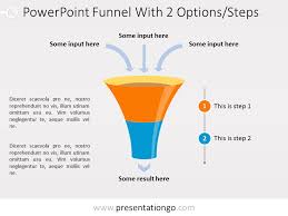 Powerpoint Funnel Chart With 2 Steps Presentationgo Com