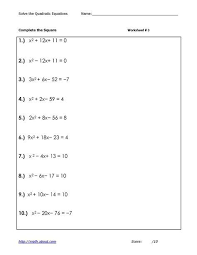 Solving Quadratic Equations Quadratics