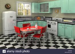 1950s kitchen high resolution stock