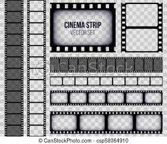 Creative Vector Illustration Of Old Retro Film Strip Frame Set Isolated On Transparent Background Art Design Reel Cinema Filmstrip Template Abstract