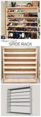 how to make a super sized shoe rack on