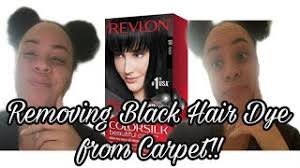 removing black hair dye from carpet