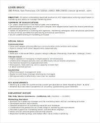 Access to a post in the area of marketing to contribute to my education and work experience, in achieving the overall goals of the company and thus to acquire more experience and personal growth. Marketing Resume Format Template 7 Free Word Pdf Format Download Free Premium Templates