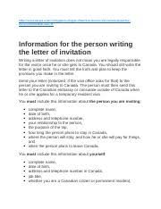 visitor visa invitation letter docx