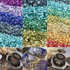 50g Lot Crushed Glass Stone Multi Color