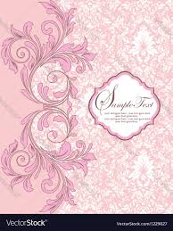 Pink Damask Background Royalty Free Vector Image