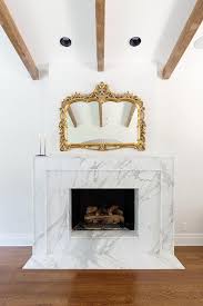 Marble Fireplace With Gold Baroque