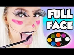 full face using only halloween makeup
