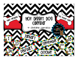 Hot Diggity Dog Pocket Chart Calendar