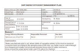 Ship Energy Efficiency Management Plan