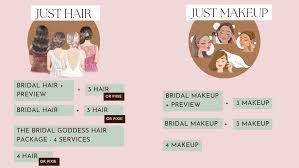 wedding hair and makeup pricing the