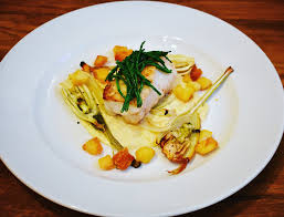 monkfish with prosecco sauce and lemon